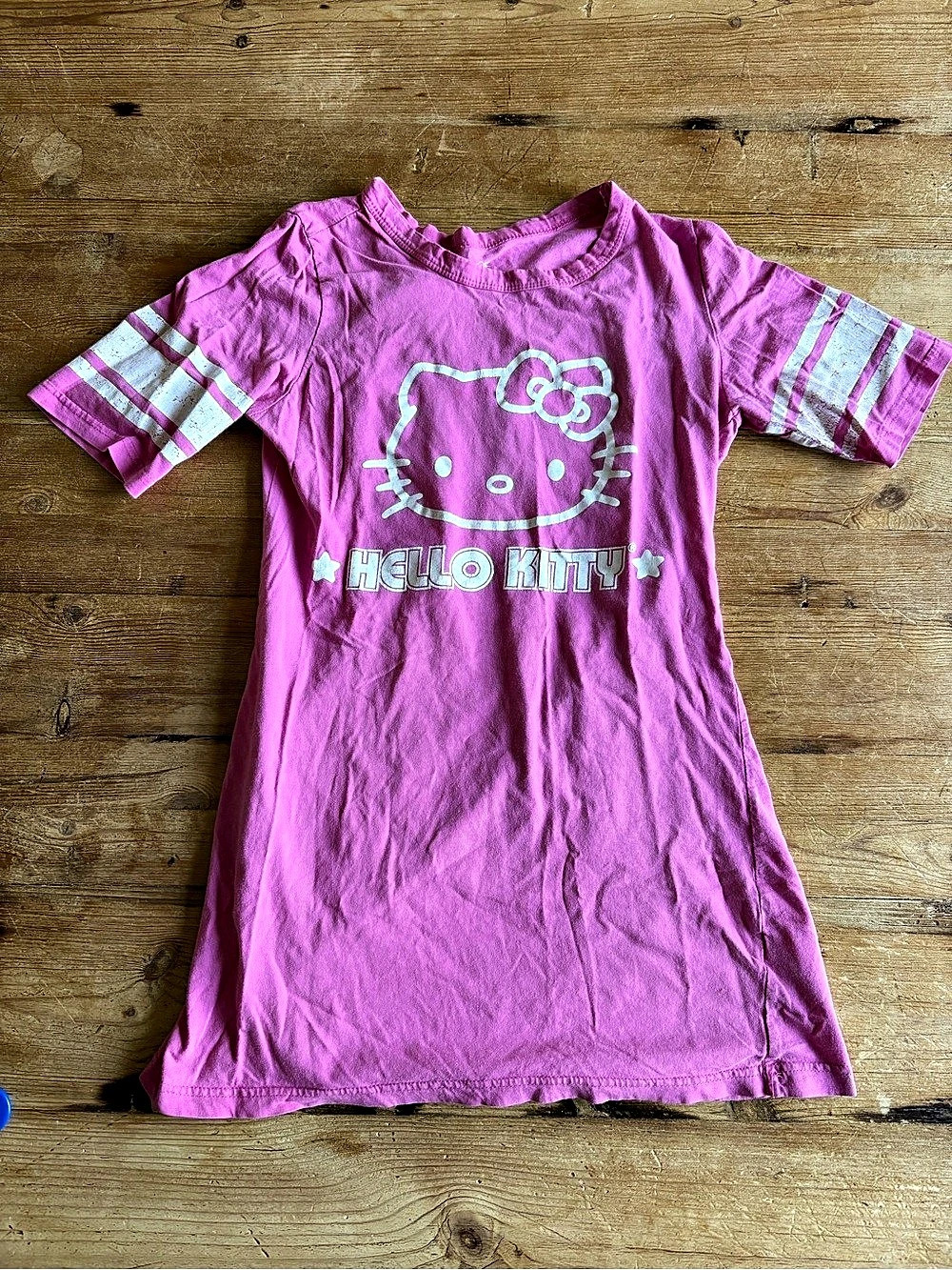 Hello Kitty Girls Pink Striped Dress Size Small